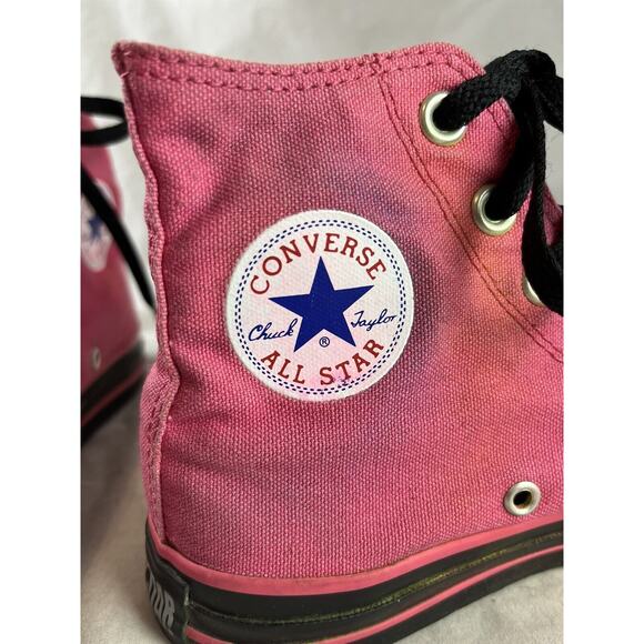 Converse All Star Chuck Taylor High Tops Pink Black Womens 6 Mens 4 Vintage 2004 - Picture 7 of 16